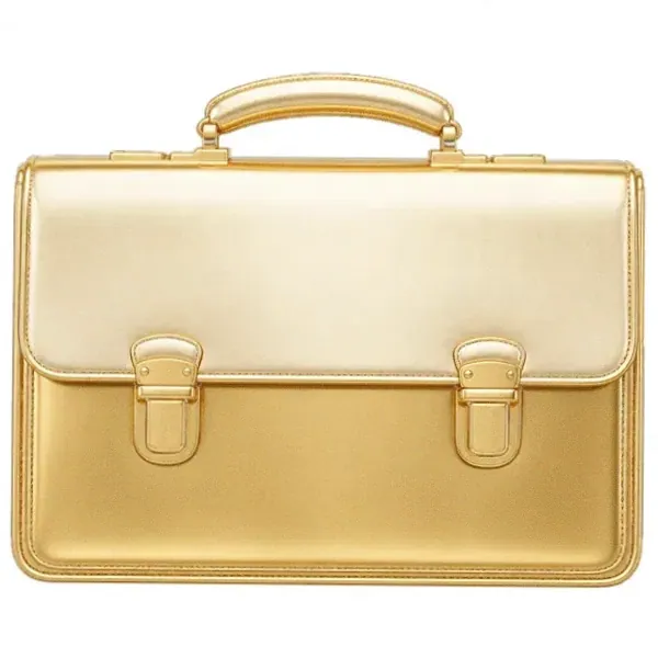 Leather briefcase — Yukon Gold