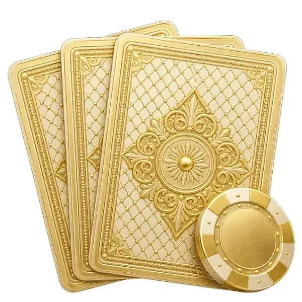 Playing cards and chip — Yukon Gold