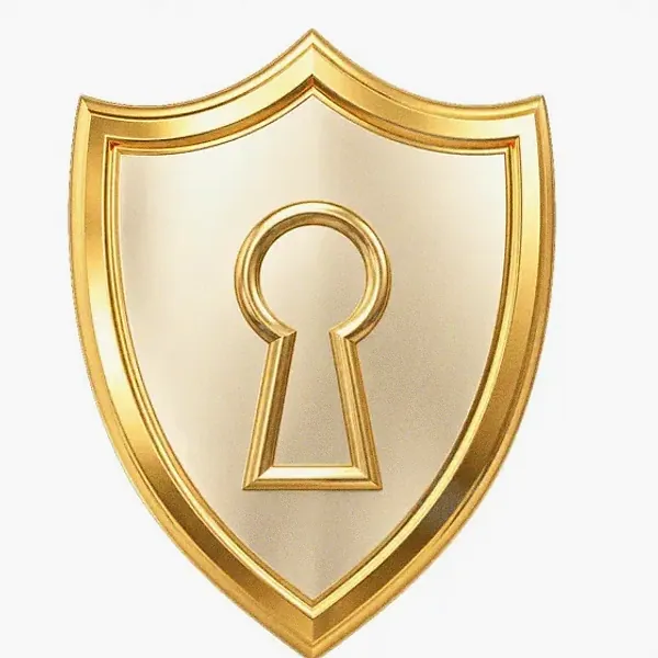 Shield with keyhole — Yukon Gold