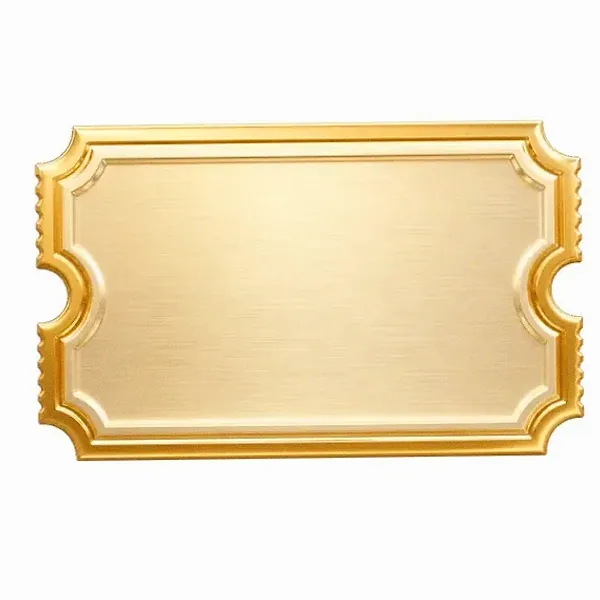 Blank ticket plaque — Yukon Gold