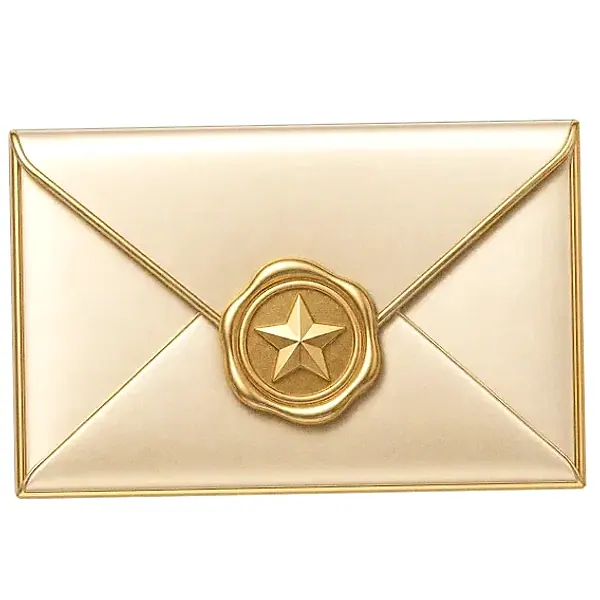 Sealed wax envelope — Yukon Gold