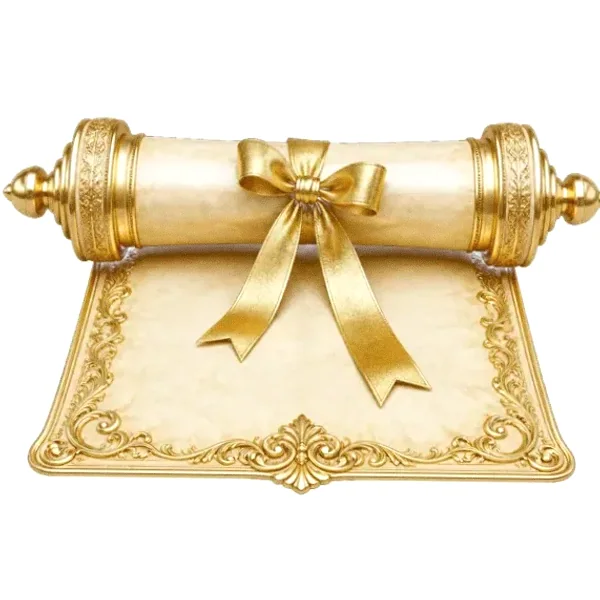 Decorated parchment scroll — Yukon Gold
