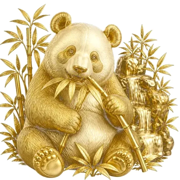 Panda eating bamboo — Yukon Gold