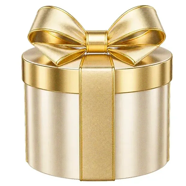 Round gift box — Yukon Gold