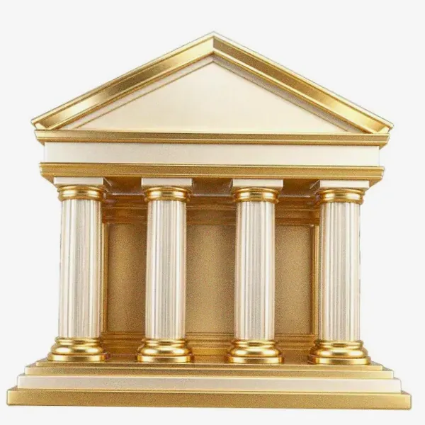 Classical bank building — Yukon Gold